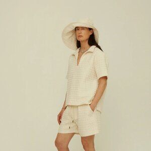 OAS Ecru Waffle Brim Hat